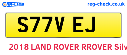 S77VEJ are the vehicle registration plates.