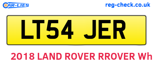 LT54JER are the vehicle registration plates.