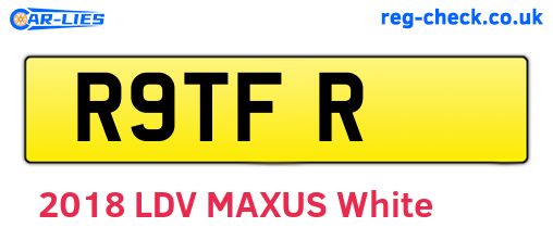 R9TFR are the vehicle registration plates.