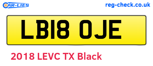 LB18OJE are the vehicle registration plates.