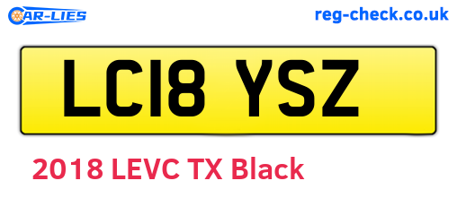 LC18YSZ are the vehicle registration plates.