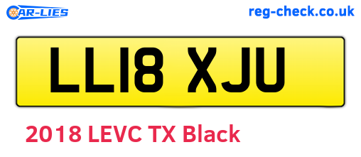 LL18XJU are the vehicle registration plates.