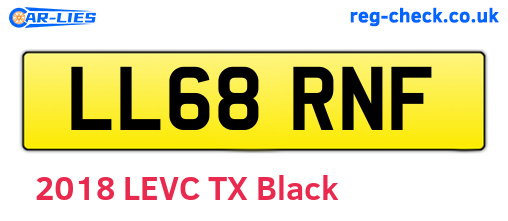LL68RNF are the vehicle registration plates.