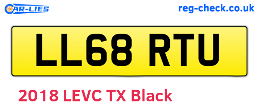 LL68RTU are the vehicle registration plates.