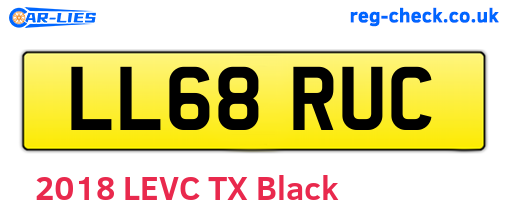 LL68RUC are the vehicle registration plates.