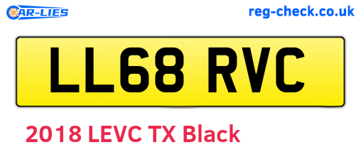 LL68RVC are the vehicle registration plates.