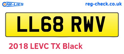 LL68RWV are the vehicle registration plates.