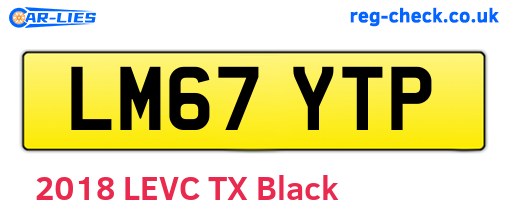 LM67YTP are the vehicle registration plates.
