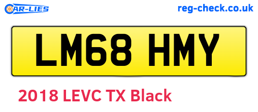 LM68HMY are the vehicle registration plates.