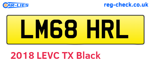 LM68HRL are the vehicle registration plates.