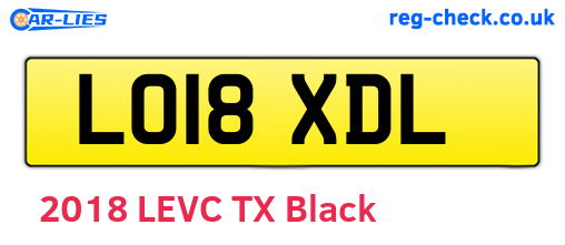 LO18XDL are the vehicle registration plates.