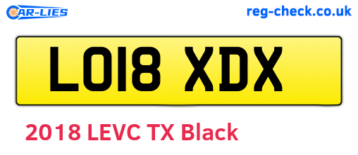 LO18XDX are the vehicle registration plates.