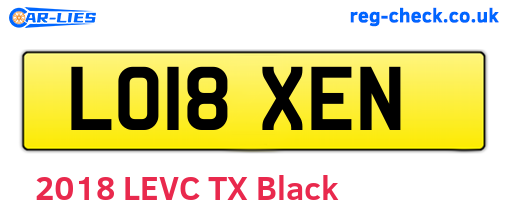 LO18XEN are the vehicle registration plates.