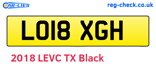 LO18XGH are the vehicle registration plates.