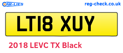 LT18XUY are the vehicle registration plates.