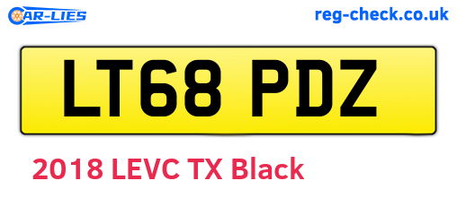 LT68PDZ are the vehicle registration plates.