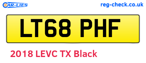 LT68PHF are the vehicle registration plates.