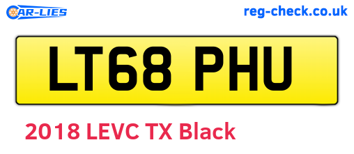 LT68PHU are the vehicle registration plates.