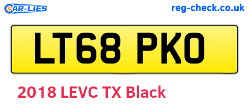 LT68PKO are the vehicle registration plates.