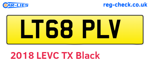 LT68PLV are the vehicle registration plates.
