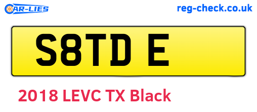 S8TDE are the vehicle registration plates.