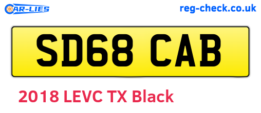 SD68CAB are the vehicle registration plates.