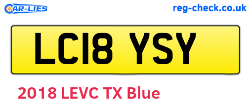 LC18YSY are the vehicle registration plates.