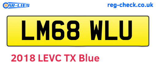LM68WLU are the vehicle registration plates.