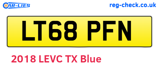 LT68PFN are the vehicle registration plates.