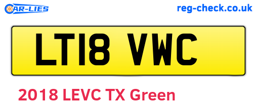 LT18VWC are the vehicle registration plates.