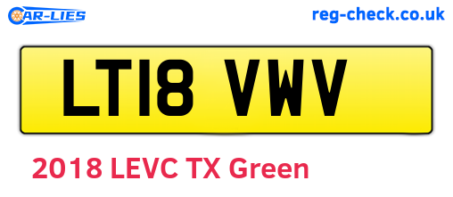 LT18VWV are the vehicle registration plates.