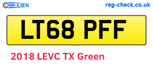 LT68PFF are the vehicle registration plates.