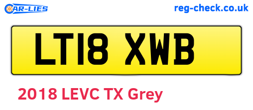 LT18XWB are the vehicle registration plates.