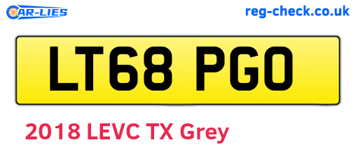 LT68PGO are the vehicle registration plates.