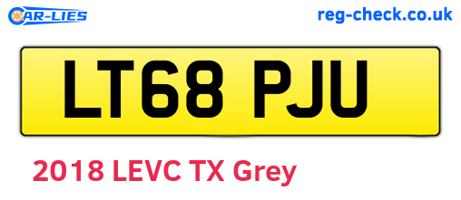 LT68PJU are the vehicle registration plates.