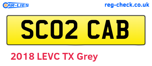 SC02CAB are the vehicle registration plates.