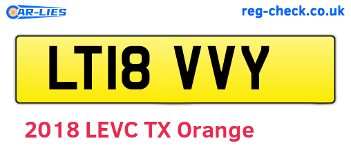 LT18VVY are the vehicle registration plates.