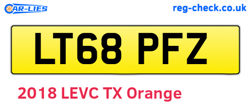 LT68PFZ are the vehicle registration plates.