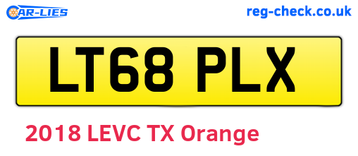 LT68PLX are the vehicle registration plates.