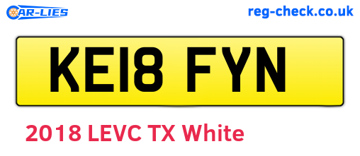 KE18FYN are the vehicle registration plates.