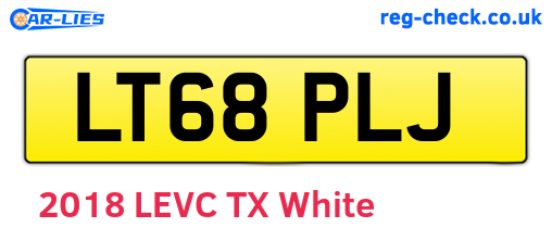 LT68PLJ are the vehicle registration plates.