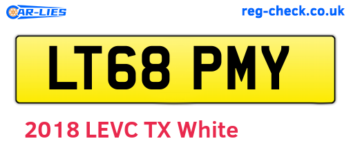 LT68PMY are the vehicle registration plates.