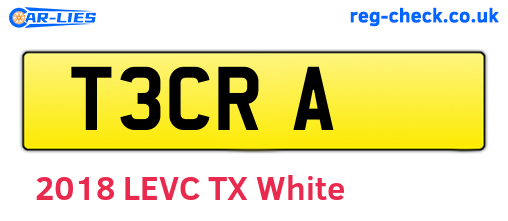 T3CRA are the vehicle registration plates.