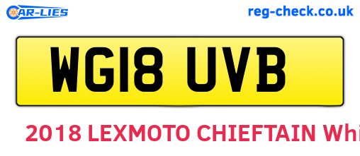 WG18UVB are the vehicle registration plates.