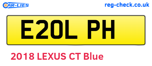 E20LPH are the vehicle registration plates.