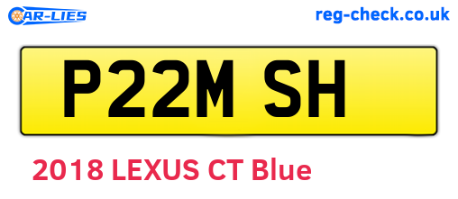 P22MSH are the vehicle registration plates.