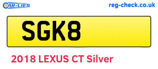 SGK8 are the vehicle registration plates.