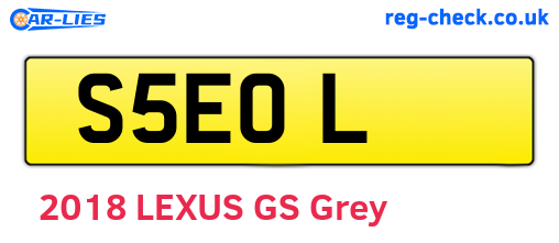 S5EOL are the vehicle registration plates.