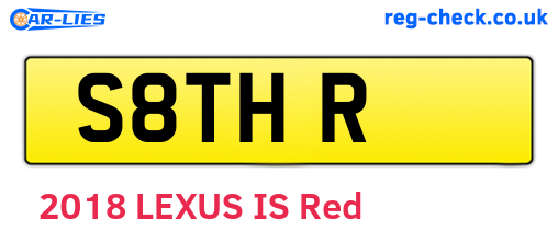 S8THR are the vehicle registration plates.