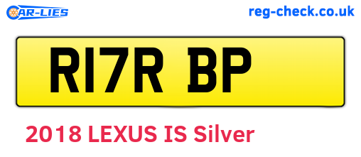 R17RBP are the vehicle registration plates.